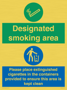 Designated smoking area
Please place extinguished cigarettes in the containers provided to ensure this area is kept clean